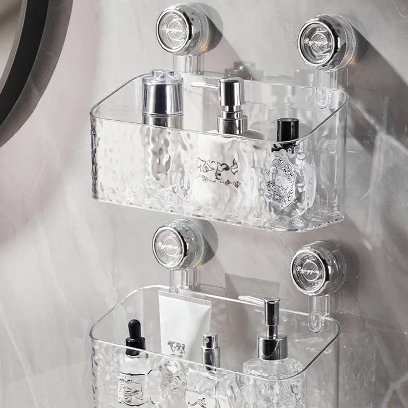 Five simply smart Suction Cup Shower Organizer 1 Tray Silver