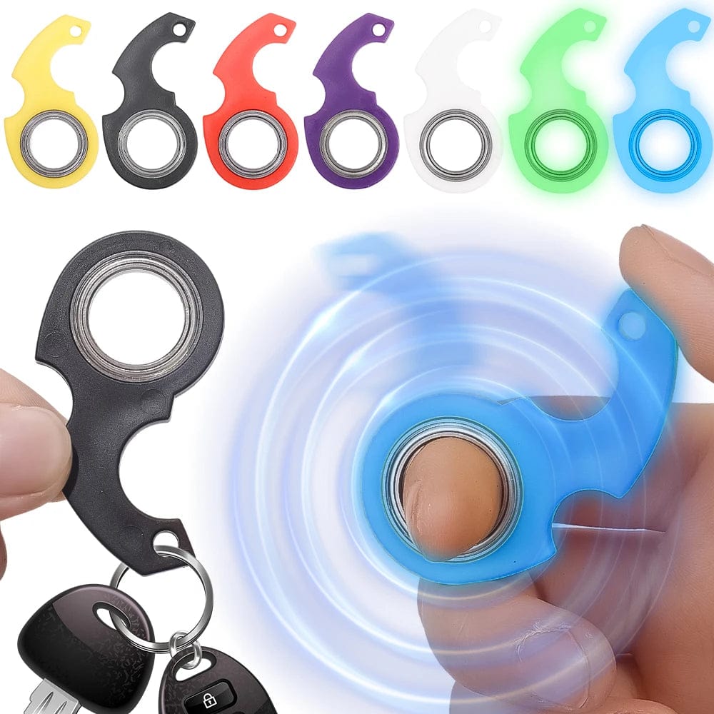 Metallic Spin Bliss Keychain, Kid-Friendly Fingertip Fidget Ring for Stress  Relief and Endless Fun The Ultimate Party Pal