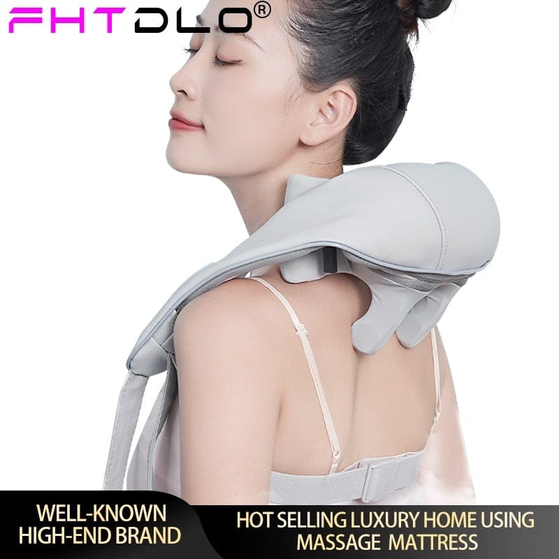 Neck Shoulder Massager 3D Heads Electric Wireless Heated Massage