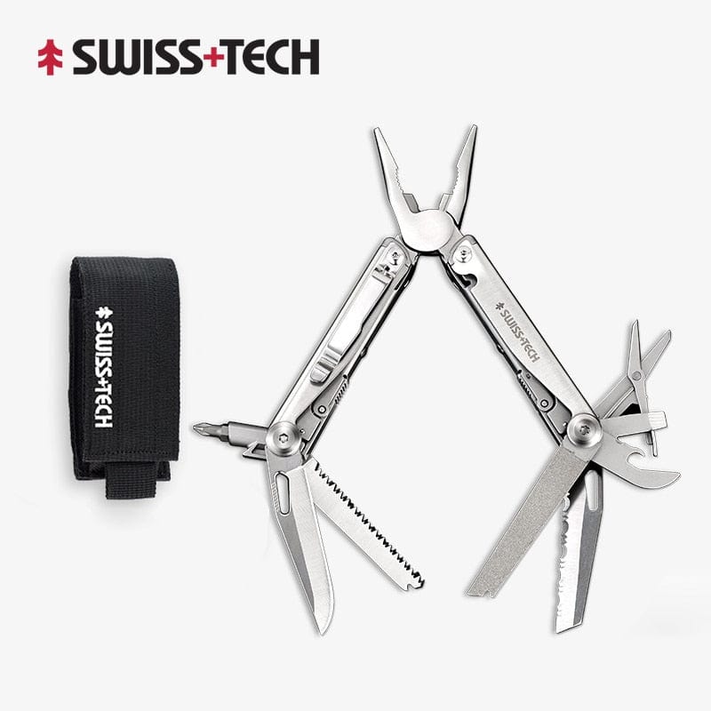 SWISS TECH 11 in 1 Folding Multi Outdoor Pocket Mini Portable Tool