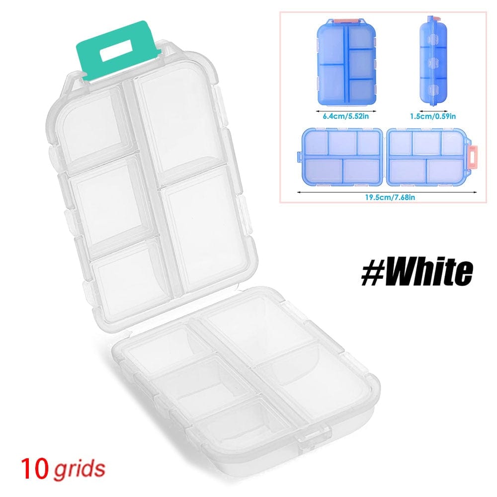 Portable Pill Organizer, Moisture-Proof Travel 12 Compartment Dispense–  SearchFindOrder