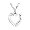 Heart Memorial Glass Cremation Necklace