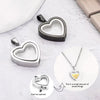 Heart Memorial Glass Cremation Necklace