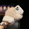 SearchFindOrder 1 / For iPhone 7 Plus Cozy Fur iPhone Case Soft Plush Winter Phone Cover with Fluffy Warmth