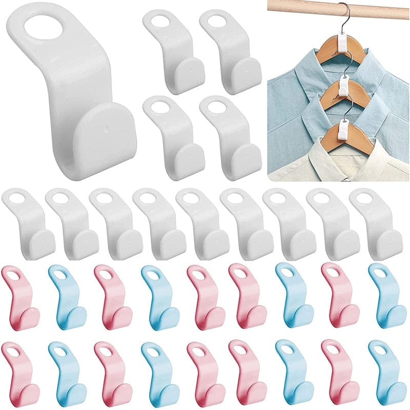 10/5Pcs Clothes Hanger Connector Hooks Space Saving Hanger