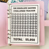 SearchFindOrder 100 Envelope Savings Challenge Book Set with Binder