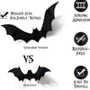 SearchFindOrder 12PCS Halloween Decoration 3d Bat Wall Stickers