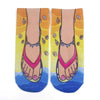 SearchFindOrder 17 Whimsical 3D Print Delight Socks Playful Flip Flop Edition