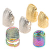 SearchFindOrder 1pc Adjustable Thimble Retro Armor Finger Protect Needle Ring Golden/Silver/Colorful Metal Sewing Crochet