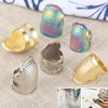 SearchFindOrder 1pc Adjustable Thimble Retro Armor Finger Protect Needle Ring Golden/Silver/Colorful Metal Sewing Crochet