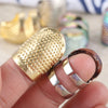 SearchFindOrder 1pc Adjustable Thimble Retro Armor Finger Protect Needle Ring Golden/Silver/Colorful Metal Sewing Crochet