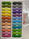 SearchFindOrder 24pcs Kid Safe Colorful Peanut Crayons 24/12pcs Washable Watercolor Sticks