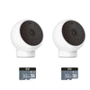 SearchFindOrder 2pcs add 32GB / EU plug Secure View 2K Guard WiFi Camera