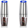 SearchFindOrder 2pcs silver Electric Salt & Pepper Grinder Set