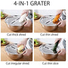 SearchFindOrder 3-in-1 Stainless Steel Vegetable Slicer, Cutter, and Drain Basket