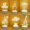 SearchFindOrder 3D Acrylic LED Lamp with Romantic Love Design for Home