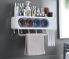 SearchFindOrder 4 Cup Grey Eco Squeeze Wall-Mounted Toothpaste Dispenser Kit Innovative Bathroom Solution