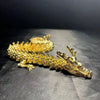 SearchFindOrder 42cm Gold / 1Pcs / CHINA 3D Brass Dragon Home Decoration with Mystic Scales