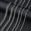 SearchFindOrder 50cm / 7mm / Silver Basic Punk Stainless Steel Chain