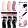 SearchFindOrder 55262-3 Blossom Gel French Elegance Nail Kit 15ml Quick Extension Gel Set Soak Off Formula for DIY Manicures and Nail Art Perfection