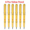 SearchFindOrder 6 yellow Magic Flow 6-Piece Infinite Inkless Fountain Pen Set for Art, Sketching, and Kids' Gifts