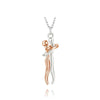 SearchFindOrder 67cm L Pendant 4 Exquisite Couple's Hugging Pendant Necklace