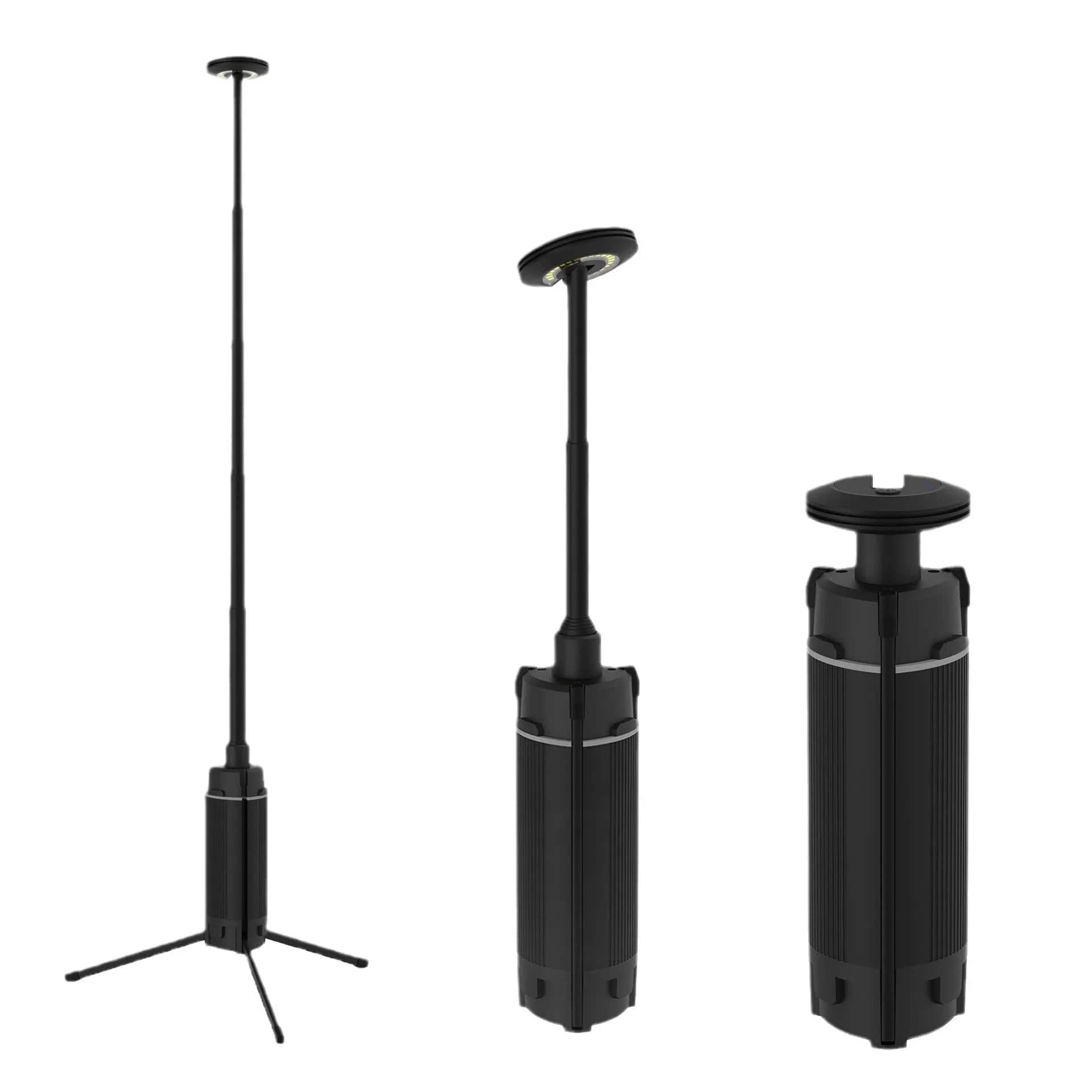 YIYIBYUS 47.2 in. Tall Black Outdoor Camping Lantern Tripod