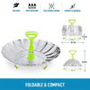 SearchFindOrder 9 Inch Stainless Steel Folding Food Steamer