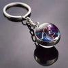 SearchFindOrder A-Aquarius Luminous Double-Sided Glass Zodiac Keychain