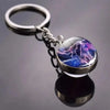 SearchFindOrder A-Gemini Luminous Double-Sided Glass Zodiac Keychain