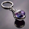 SearchFindOrder A-Scorpio Luminous Double-Sided Glass Zodiac Keychain