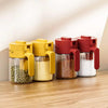 SearchFindOrder Airtight Lockable Transparent Glass Spice Jars with Spoon