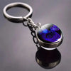 SearchFindOrder B-Aquarius Luminous Double-Sided Glass Zodiac Keychain