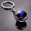 SearchFindOrder B-Capricorn Luminous Double-Sided Glass Zodiac Keychain