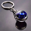 SearchFindOrder B-Gemini Luminous Double-Sided Glass Zodiac Keychain