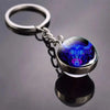 SearchFindOrder B-Taurus Luminous Double-Sided Glass Zodiac Keychain