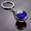 SearchFindOrder B-Virgo Luminous Double-Sided Glass Zodiac Keychain