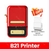 SearchFindOrder B21Red Printer Pocket Printer Pro Red Bluetooth Label Maker