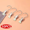 SearchFindOrder beige Stainless Steel 10 Pack Versatile Laundry Clips