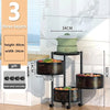 SearchFindOrder Black 3 layers / China Modular Multilayer Kitchen Vegetable and Fruit Organizer