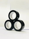 SearchFindOrder Black 3pc Anxiety Relieving Colorful Magnetic Finger Rings