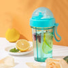 SearchFindOrder Blue / 600ml Double Straw Water Bottle