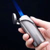 SearchFindOrder Blue Flame Pro Touch Triple Torch Lighter USB Charge, Gas Mix & Electric Display