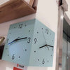 SearchFindOrder blue / No light strip Sculpture Square Timepiece Innovative Dual-Face Minimalist Wall Clock