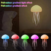 SearchFindOrder Cartoon Jellyfish Night Light RGB Gradient Cute Jellyfish Bedside Lamp Voice Control Type-C Charging LED Night Lamp