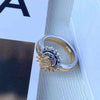 SearchFindOrder Celestial Sparkling Moon & Sun Rings