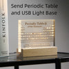 SearchFindOrder Compact Crystal Periodic Table with Real Element Samples and LED Base