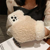 SearchFindOrder Cozy Fur iPhone Case Soft Plush Winter Phone Cover with Fluffy Warmth