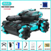 SearchFindOrder Cyan-Dual RC Toy Tank with Gesture and Remote Control