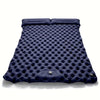 SearchFindOrder Dark Blue Double Inflatable Mattress with Built-in Pillow Pump